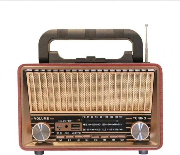 Nns Ns-2071 Usb / Tf Kart / Fm Retro Taşınabilir Bluetooth Hoparlör - Image 1