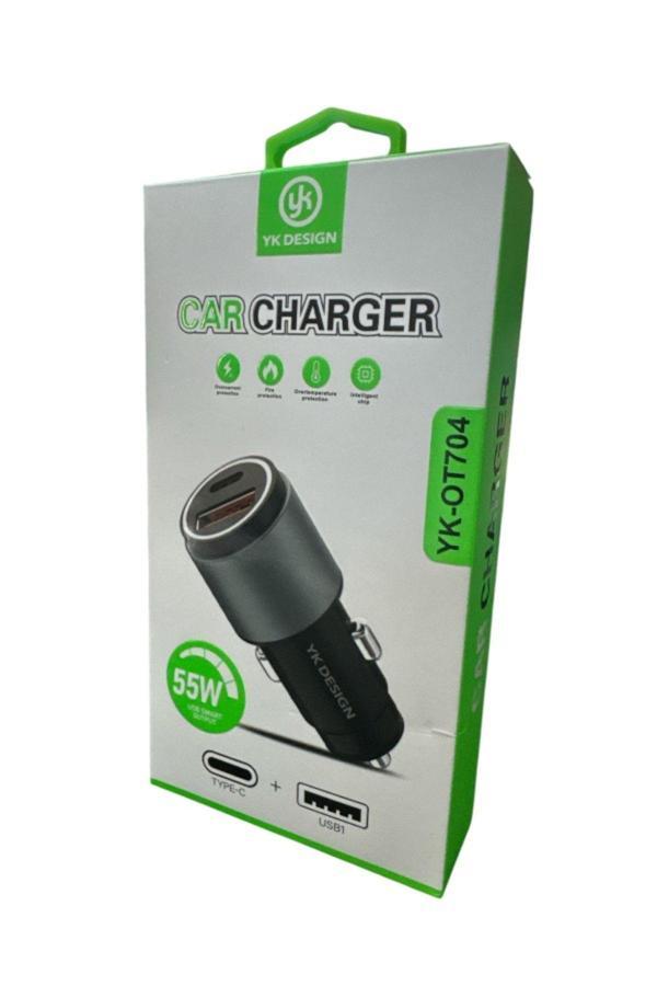 Yk Design Yk-Ot704 Pd 55W Araç Gerçek Hızlı Şarj Başlığı - Image 1