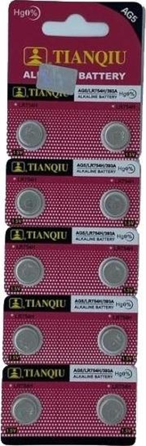 TıanQıu Ag5 Lr754/393 Alkalin 10'lu Düğme Pil - Image 1