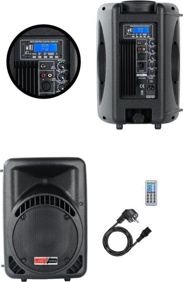 Lastvoice Ample-08A Aktif Kabin Hoparlör 8 İnç 450 Watt Bluetooth Usb - Image 1