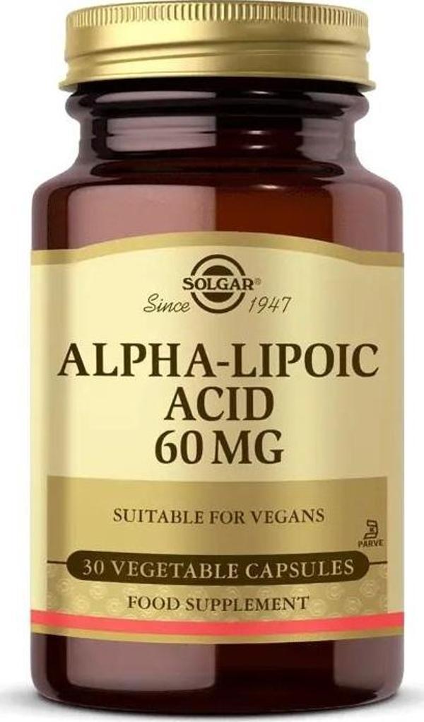 Solgar Alpha Lipoic Acid 60 Mg 60 Kapsül - Image 1
