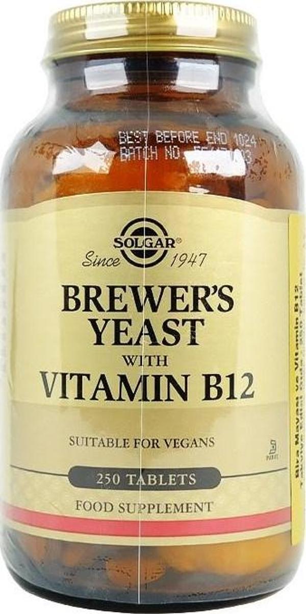 Solgar Brewer's Yeast with Vitamin B12 250 Tablet - Image 1