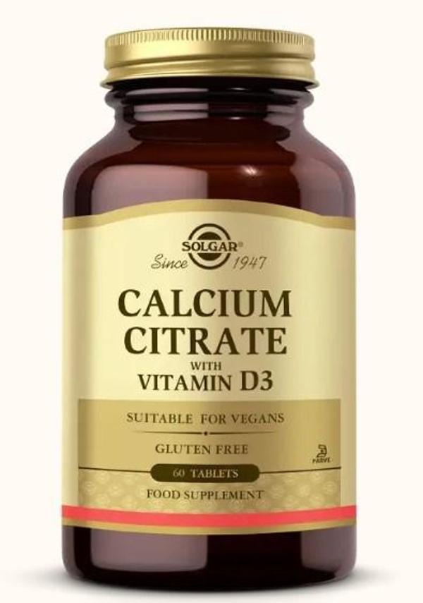 Solgar Calcium Citrate with Vitamin D3 60 Tablet - Image 1