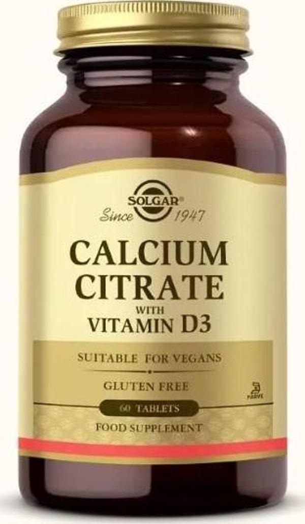 Solgar Calcium Citrate with Vitamin D3 60 Tablet - Image 1