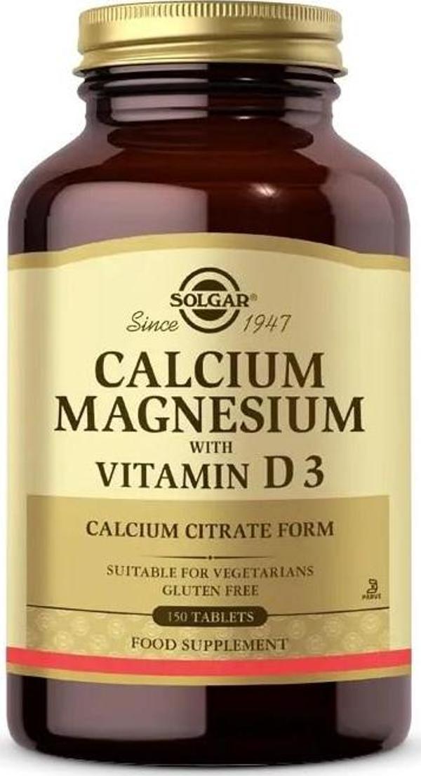 Solgar Calcium Magnesium with Vitamin D3 150 Tablet - Image 1