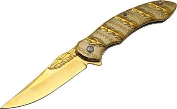 Metal Snake Çakı Gold Marka:Alaska Ürün Kodu: S-2074A GLD 21 CM - Image 1