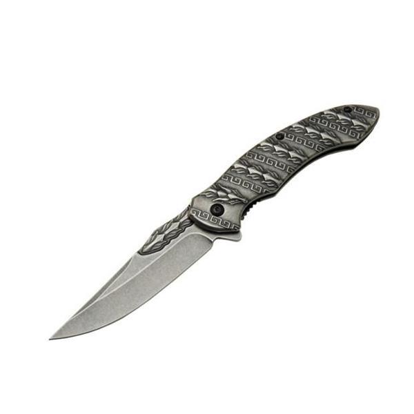 Metal Snake Çakı Titanyum Marka:Alaska Ürün Kodu: s-2074 b GRİ 21 CM - Image 1