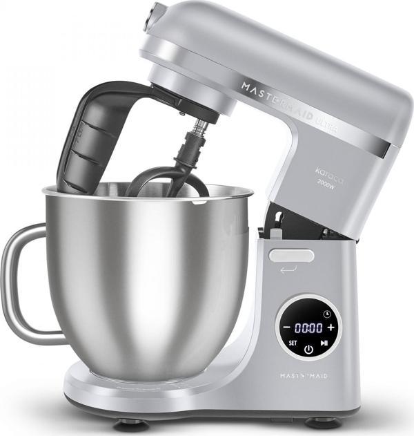 Karaca Mastermaid Chef Ultra D2000W Dijital Ekranlı Hamur Yoğurma Makinesi Silver 7L - Image 1