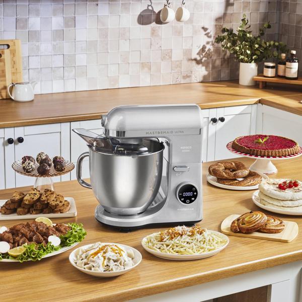 Karaca Mastermaid Chef Ultra D2000W Dijital Ekranlı Hamur Yoğurma Makinesi Silver 7L - Image 1