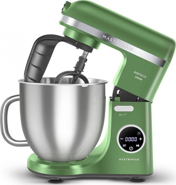 Karaca Mastermaid Chef Ultra D2000W Dijital Ekranlı Hamur Yoğurma Makinesi Emerald Green 7L - Image 1