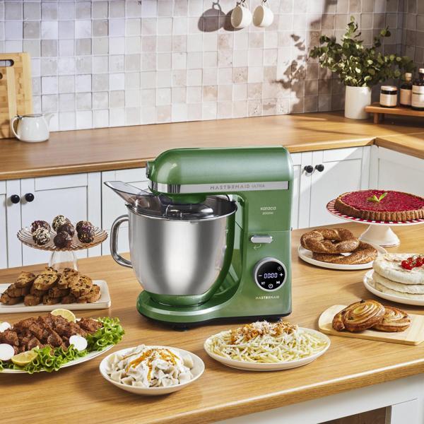 Karaca Mastermaid Chef Ultra D2000W Dijital Ekranlı Hamur Yoğurma Makinesi Emerald Green 7L - Image 1