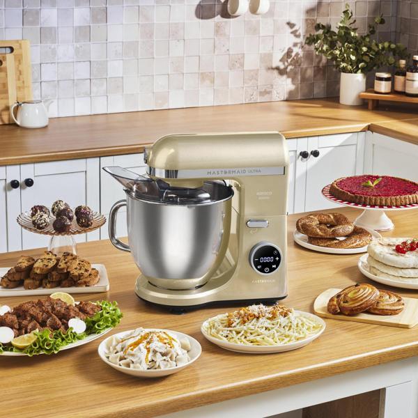 Karaca Mastermaid Chef Ultra D2000W Dijital Ekranlı Hamur Yoğurma Makinesi Mineral Gold 7L - Image 1