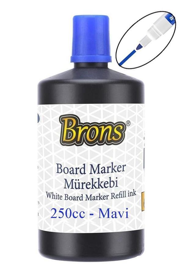Mavi Yazı Tahta Kalem Mürekkebi 250ml 1 Adet Brons Tahta Kalemi Mürekkebi Kolay Silinebilir 250gr Okul Sınıf Öğrenci - Image 1