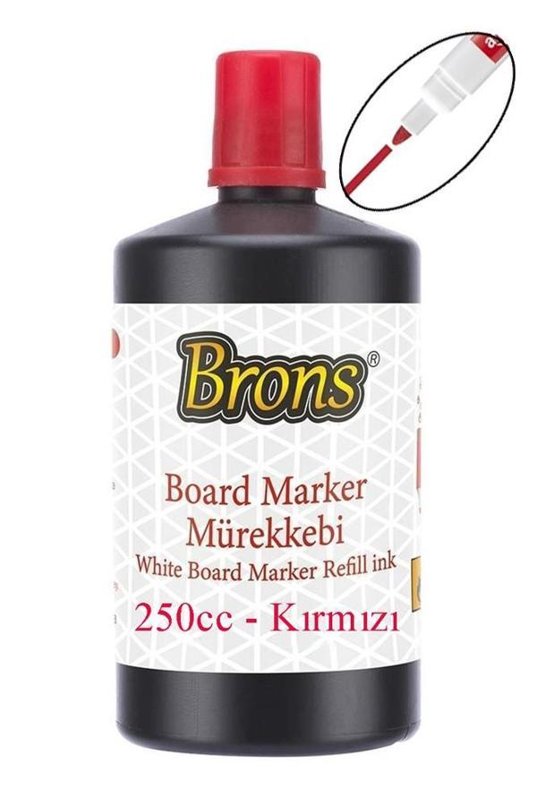 Kırmızı Yazı Tahta Kalem Mürekkebi 250ml 1 Adet Brons Tahta Kalemi Mürekkebi Kolay Silinebilir 250gr Okul Sınıf Öğrenci - Image 1