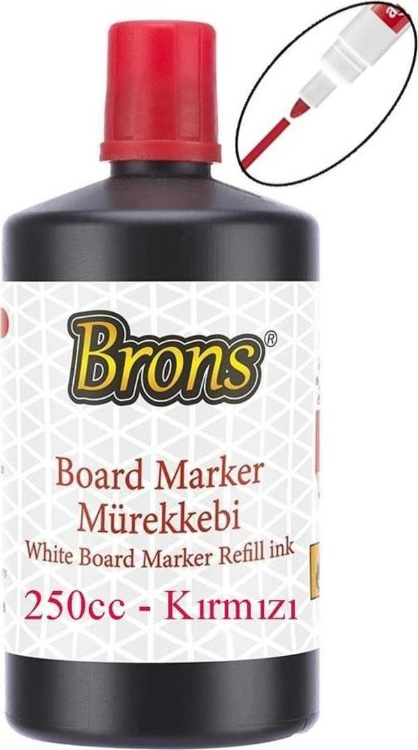 Kırmızı Yazı Tahta Kalem Mürekkebi 250ml 1 Adet Brons Tahta Kalemi Mürekkebi Kolay Silinebilir 250gr Okul Sınıf Öğrenci - Image 1