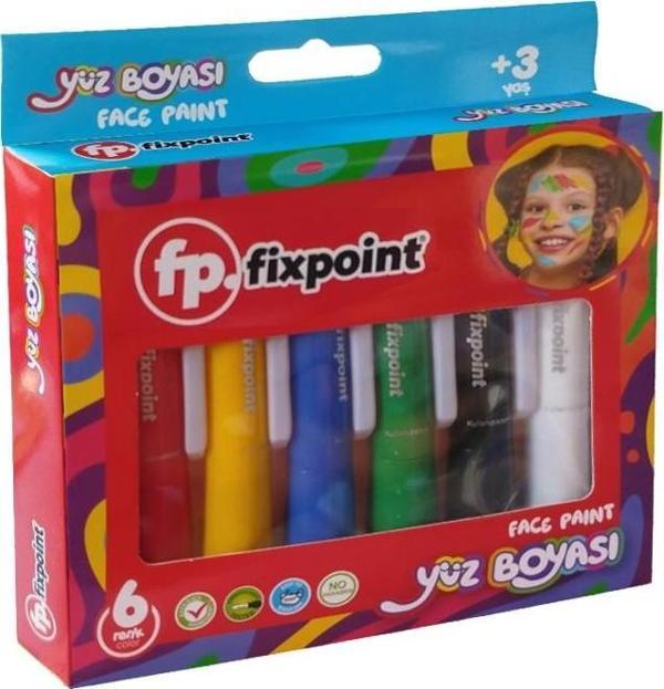 Yüz Boyası 6 Renk 1 Paket Face Paint Çevirmeli Yüz Boyası Canlı Renkler Sağlığa Zararsız - Image 1