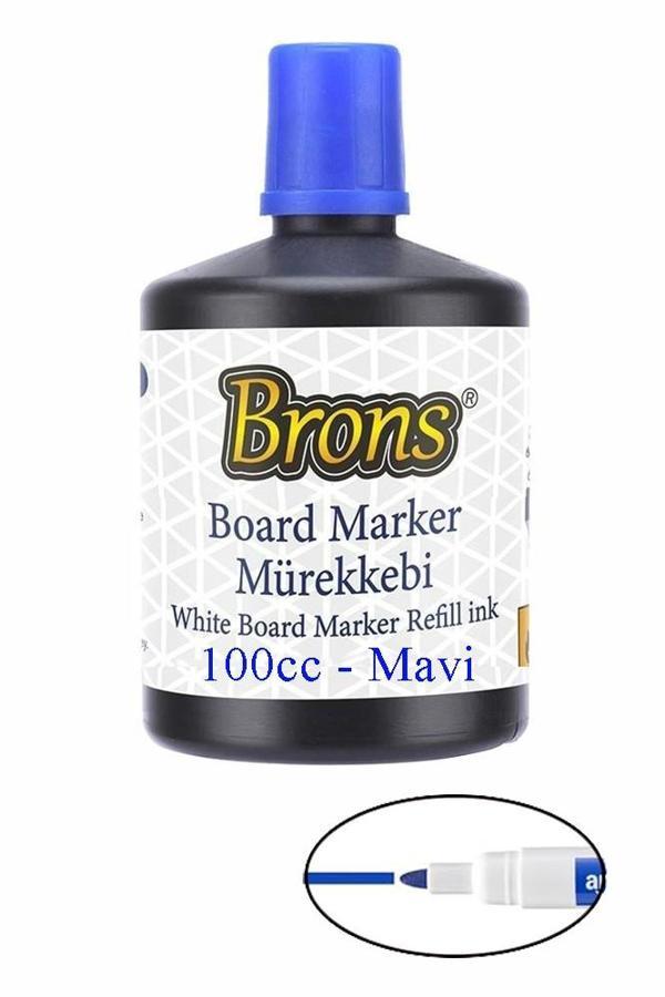 Mavi Yazı Tahta Kalem Mürekkebi 100ml 1 Adet Brons Tahta Kalemi Mürekkebi Kolay Silinebilir 100gr Okul Sınıf Öğrenci - Image 1