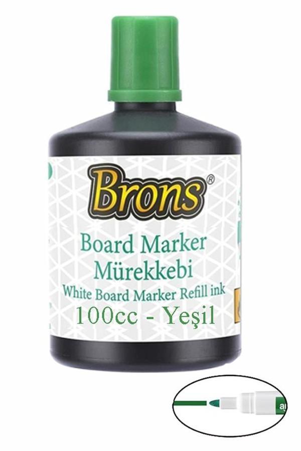 Yeşil Yazı Tahta Kalem Mürekkebi 100ml 1 Adet Brons Tahta Kalemi Mürekkebi Kolay Silinebilir 100gr Okul Sınıf Öğrenci - Image 1