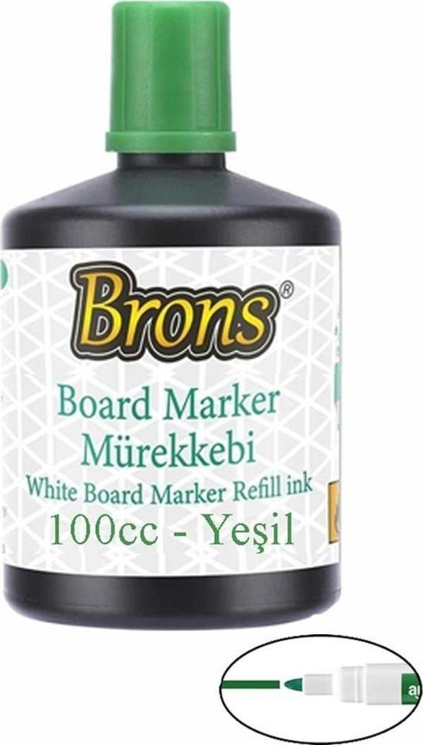 Yeşil Yazı Tahta Kalem Mürekkebi 100ml 1 Adet Brons Tahta Kalemi Mürekkebi Kolay Silinebilir 100gr Okul Sınıf Öğrenci - Image 1