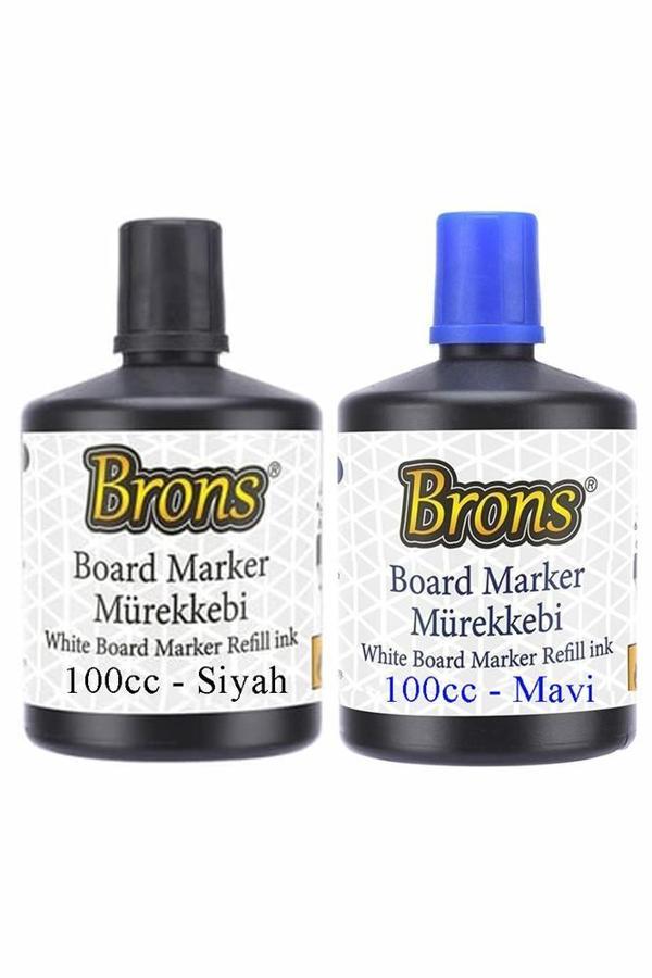 Mavi Siyah Yazı Tahta Kalem Mürekkebi 100ml 1 Adet Brons Tahta Kalemi Mürekkebi Kolay Silinebilir 100gr Okul Sınıf - Image 1