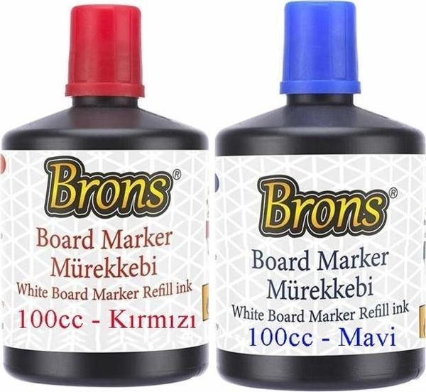 Mavi Kırmızı Yazı Tahta Kalem Mürekkebi 100ml 1 Adet Brons Tahta Kalemi Mürekkebi Kolay Silinebilir 100gr Okul Sınıf - Image 1