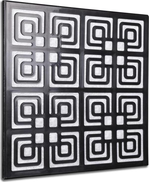 Mete Panel Dekoratif Yonca Siyah 4 m2 30x30 cm Tam Takım - Image 1