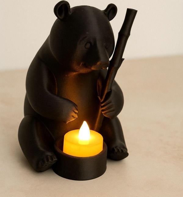 Findify Store Dekoratif Tealight Mum Hediyeli Ayı Panda - Image 1