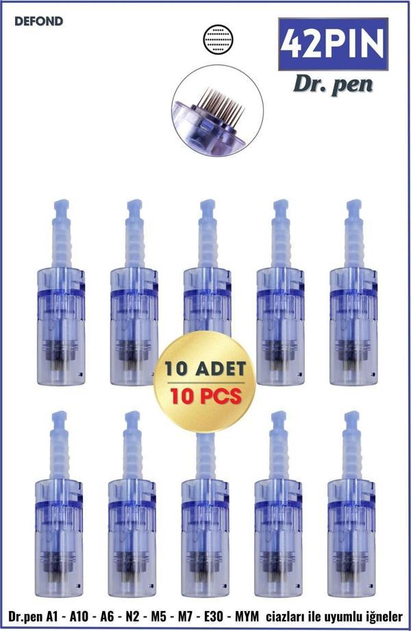 Dr. Pen Dr Pen A6-A10-A1-N2-M5-M7-E30-Mym Uyumlu Iğneleri 10 Adet 42 Pin Orijinal Dermapen Iğne Kartuşu - Image 1