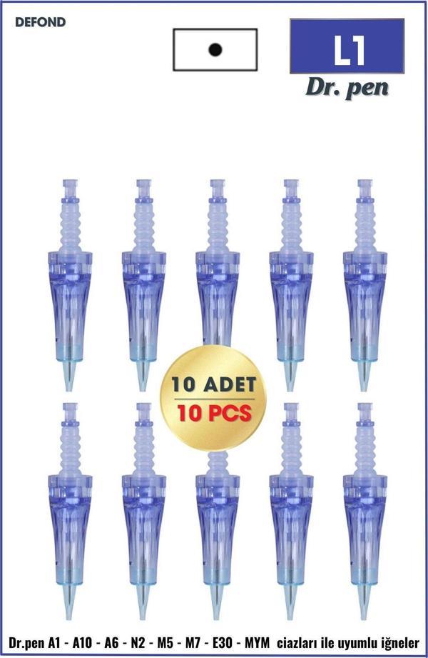 Dr. Pen Dr Pen A6-A10-A1-N2-M5-M7-E30-Mym Uyumlu Iğneleri 10 Adet 1 Pin Orijinal Dermapen Iğne Kartuşu - Image 1