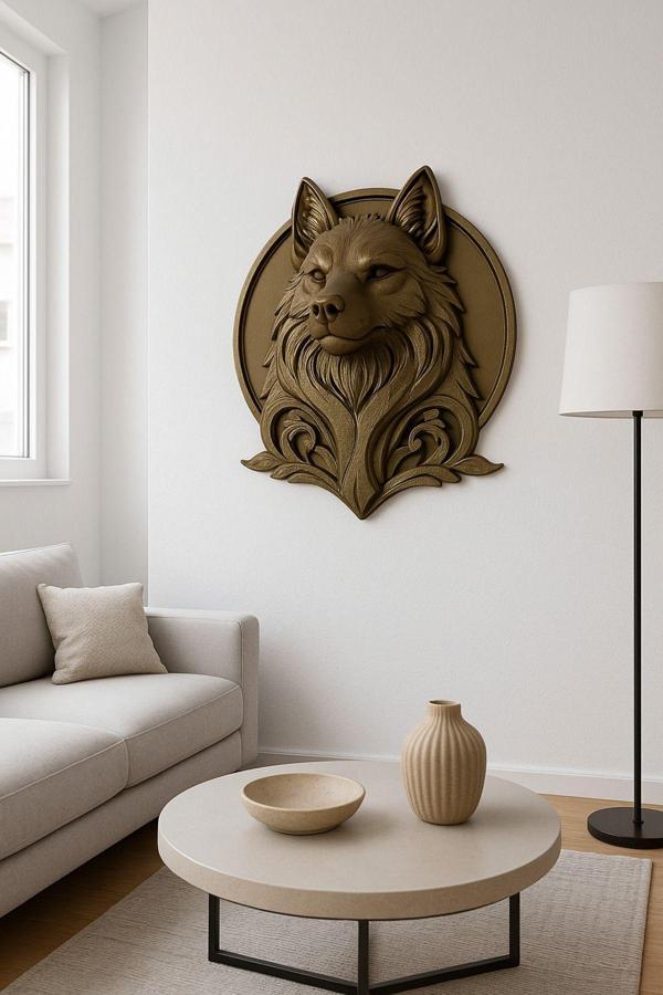 Findify Store Dekoratif Bozkurt Gold Hediyelik Ofis Ev Dekoru 20 Cm - Image 1