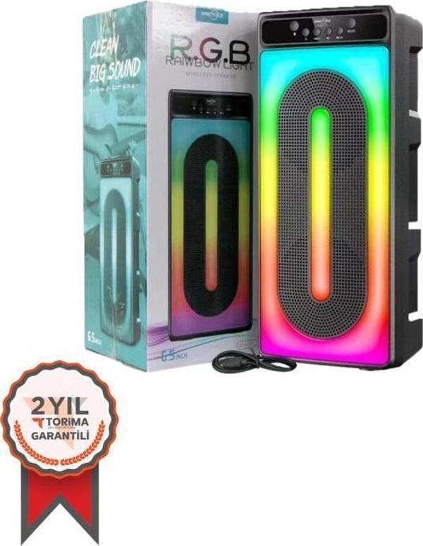 Torima Gts-1771 Taşınabilir RGB Ledli Bluetooth Hoparlör Usb-Tf Siyah - Image 1