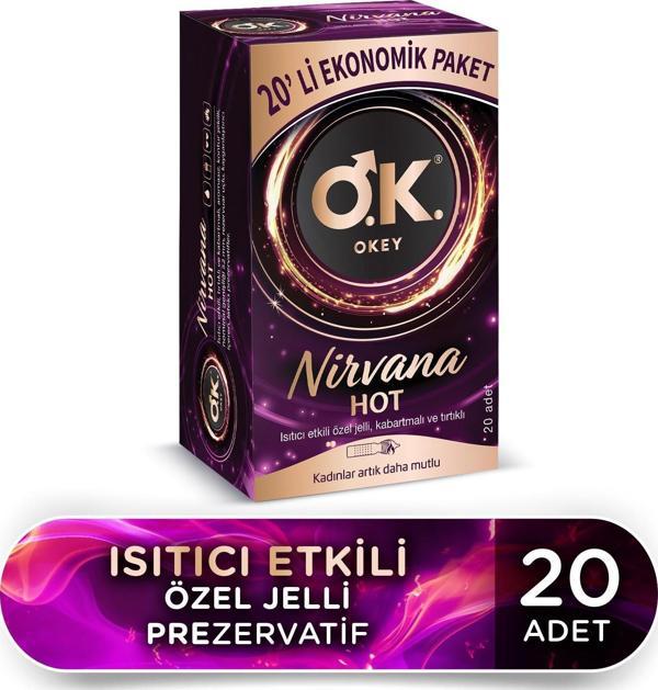 OKEY NİRVANA HOT 20 Lİ PREZERVATİF - Image 1