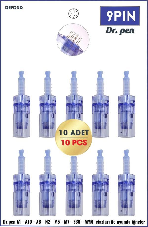 Dr. Pen Dr Pen A6-A10-A1-N2-M5-M7-E30-Mym Uyumlu Iğneleri 10 Adet 9 Pin Orijinal Dermapen Iğne Kartuşu - Image 1