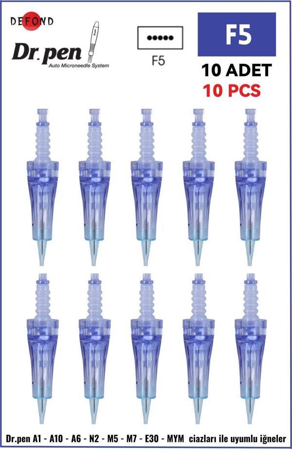 Dr. Pen Dr Pen A6-A10-A1-N2-M5-M7-E30-Mym Uyumlu Iğneleri 10 Adet 5 Pin Orijinal Dermapen Iğne Kartuşu - Image 1