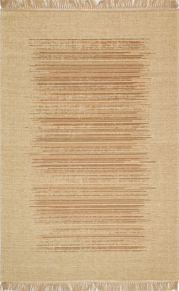 Hoom Rugs Bronx BRN 02 Natural Beige Hasır Görünümlü Kaymaz Tabanlı Dekoratif Kilim - Image 1