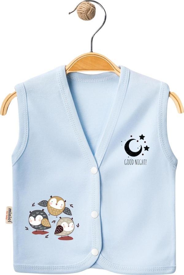 BAYKUŞ BASKILI PENYE YELEK Mavi - Image 1