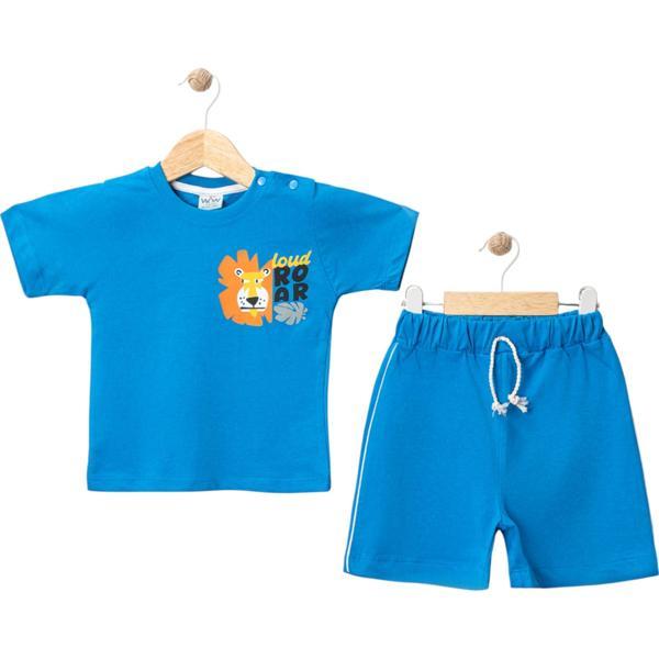 ASLAN ROAR BASKILI TSHIRT ŞORT TAKIM Saks - Image 1