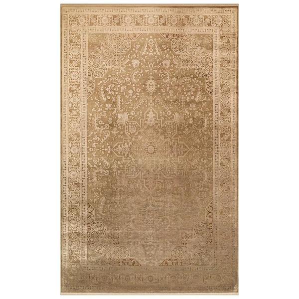 Hoom Rugs Babylon BBL 02 Rayon Viskon Eskitme Desenli Bronze Vintage Salon Halısı - Image 1