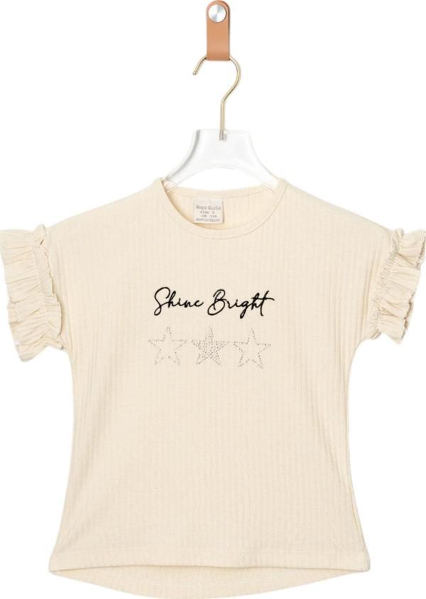 SHINE BRIGHT TSHİRT Ekru - Image 1