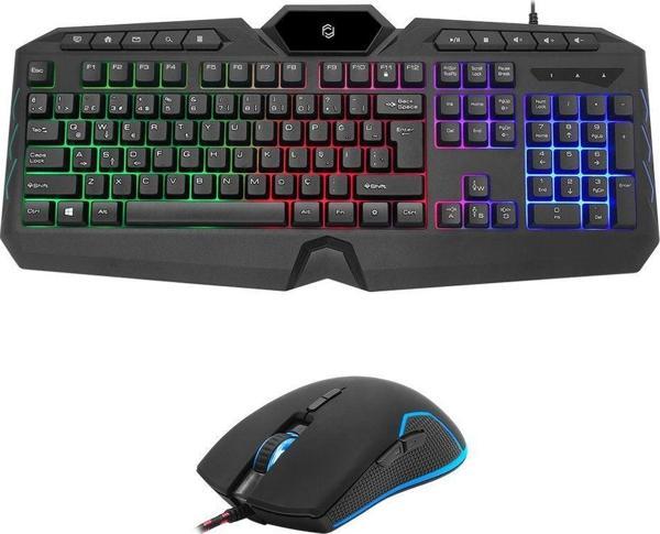 Frisby FK-4865QU USB Işıklı Multimedya Klavye Mouse Set - Image 1