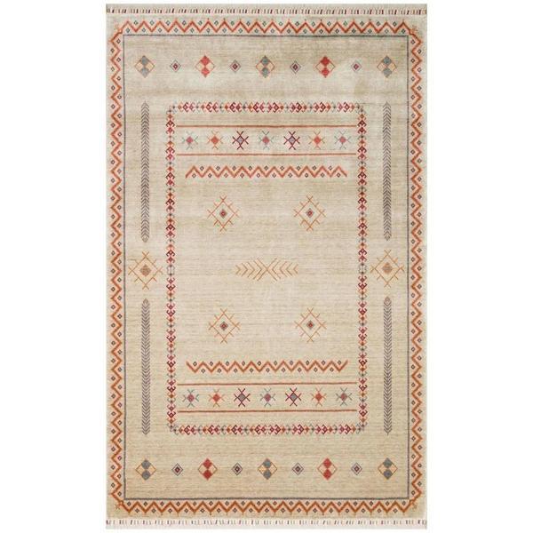 Hoom Rugs Nepal ZR 20 Yün Viskon Tensel Light Multy Otantik Modern Uşak Desenli Halı - Image 1