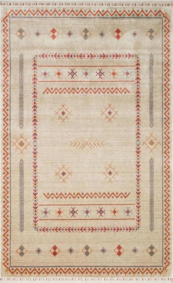 Hoom Rugs Nepal ZR 20 Yün Viskon Tensel Light Multy Otantik Modern Uşak Desenli Halı - Image 1