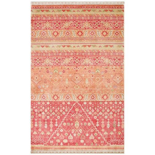 Hoom Rugs Nepal ZR 17 Yün Viskon Tensel Red Autumn Otantik Modern Uşak Desenli Halı - Image 1
