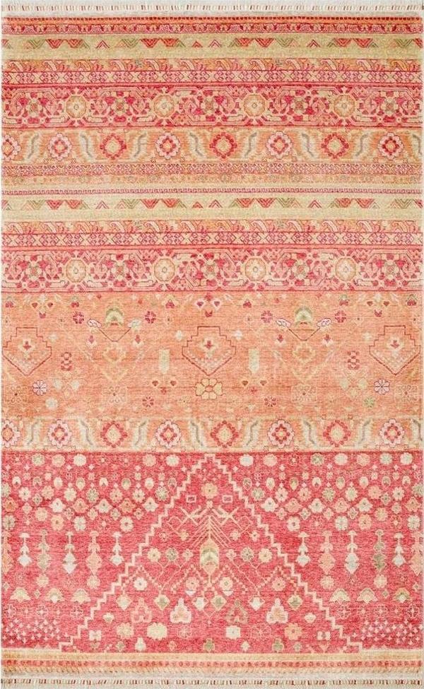 Hoom Rugs Nepal ZR 17 Yün Viskon Tensel Red Autumn Otantik Modern Uşak Desenli Halı - Image 1