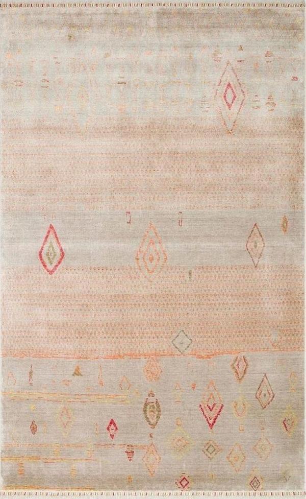 Hoom Rugs Nepal ZR 15 Yün Viskon Tensel Beige Autumn Otantik Modern Uşak Halısı - Image 1