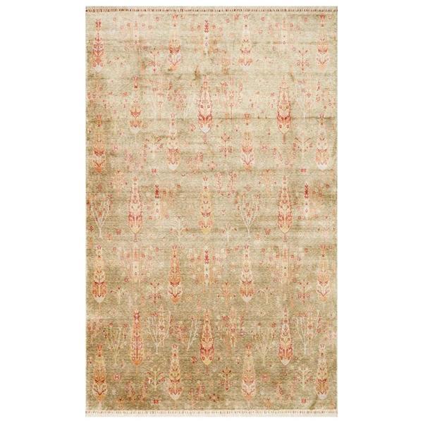 Hoom Rugs Nepal ZR 08 Yün Viskon Tensel Green Autumn Otantik Modern Uşak Halısı - Image 1