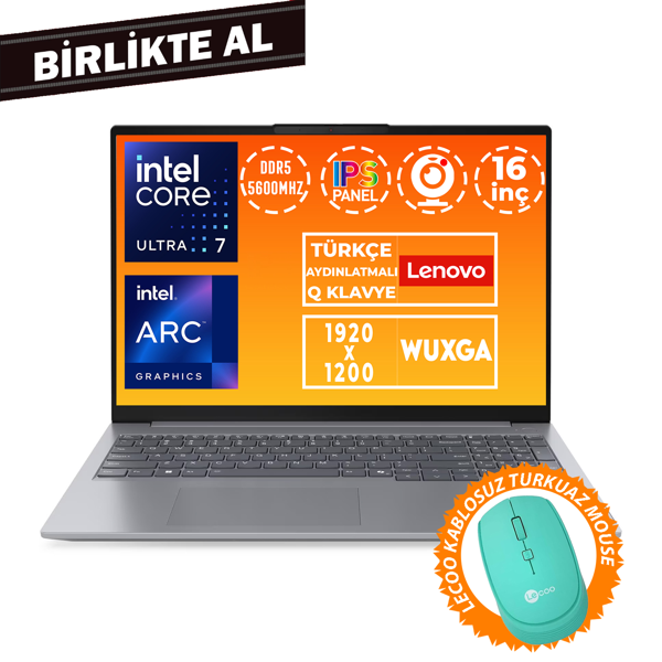 Lenovo ThinkBook 16 G7 Ultra 7 155H 16GB 512GB SSD 16" WUXGA Freedos + Mouse 21MS008RTR 040 - Image 1