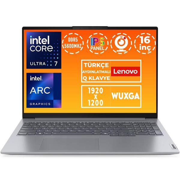 Lenovo ThinkBook 16 G7 Ultra 7 155H 16GB 512GB SSD 16" WUXGA Freedos Notebook 21MS008RTR - Image 1
