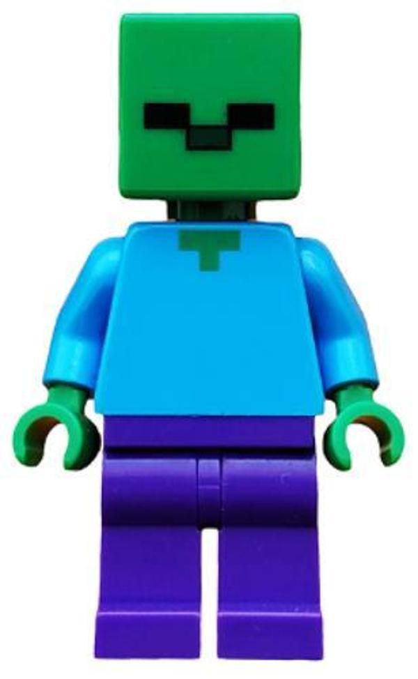 Lego Minifigür Minecraft Zombie min010 - Image 1