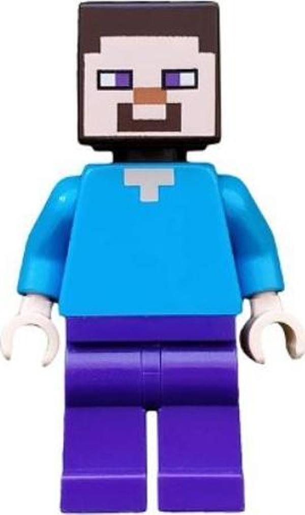Lego Minifigür Minecraft Steve (Light Nougat)  min009 - Image 1